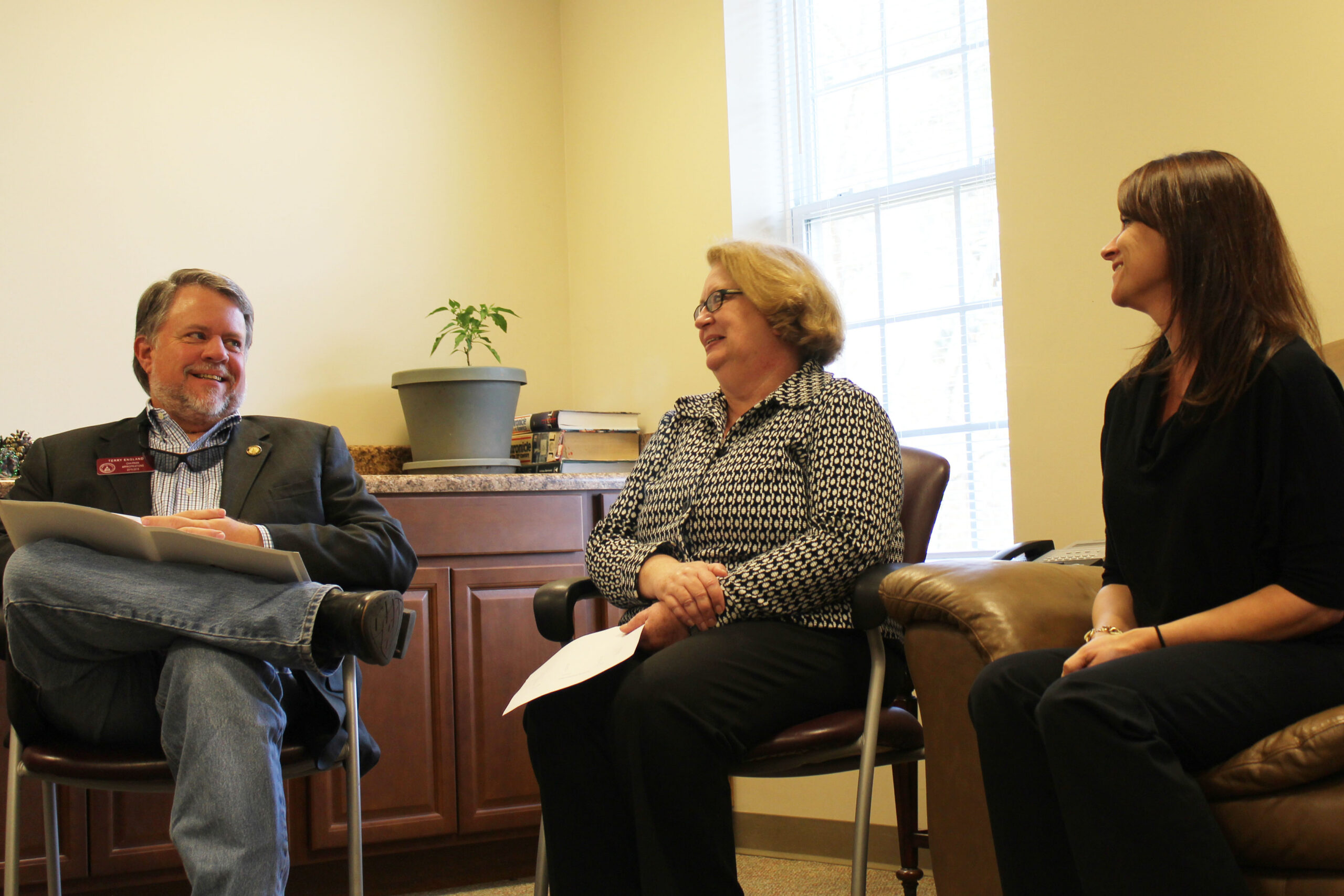 (L to R) - GA Representative Terry England, GCOA Director Kathy Floyd, and ACCA COO Eve Anthony